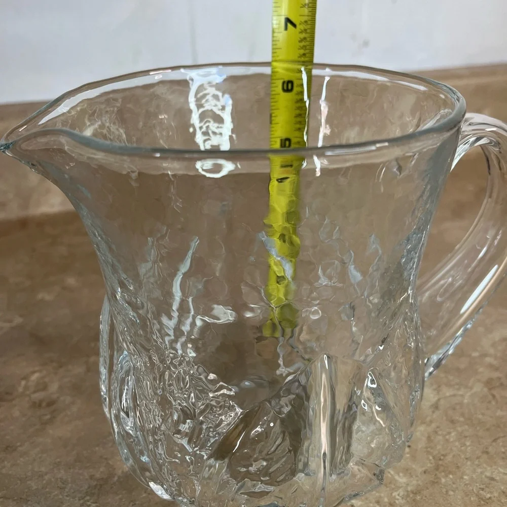 Clear Glass Leaf pitcher or Jug